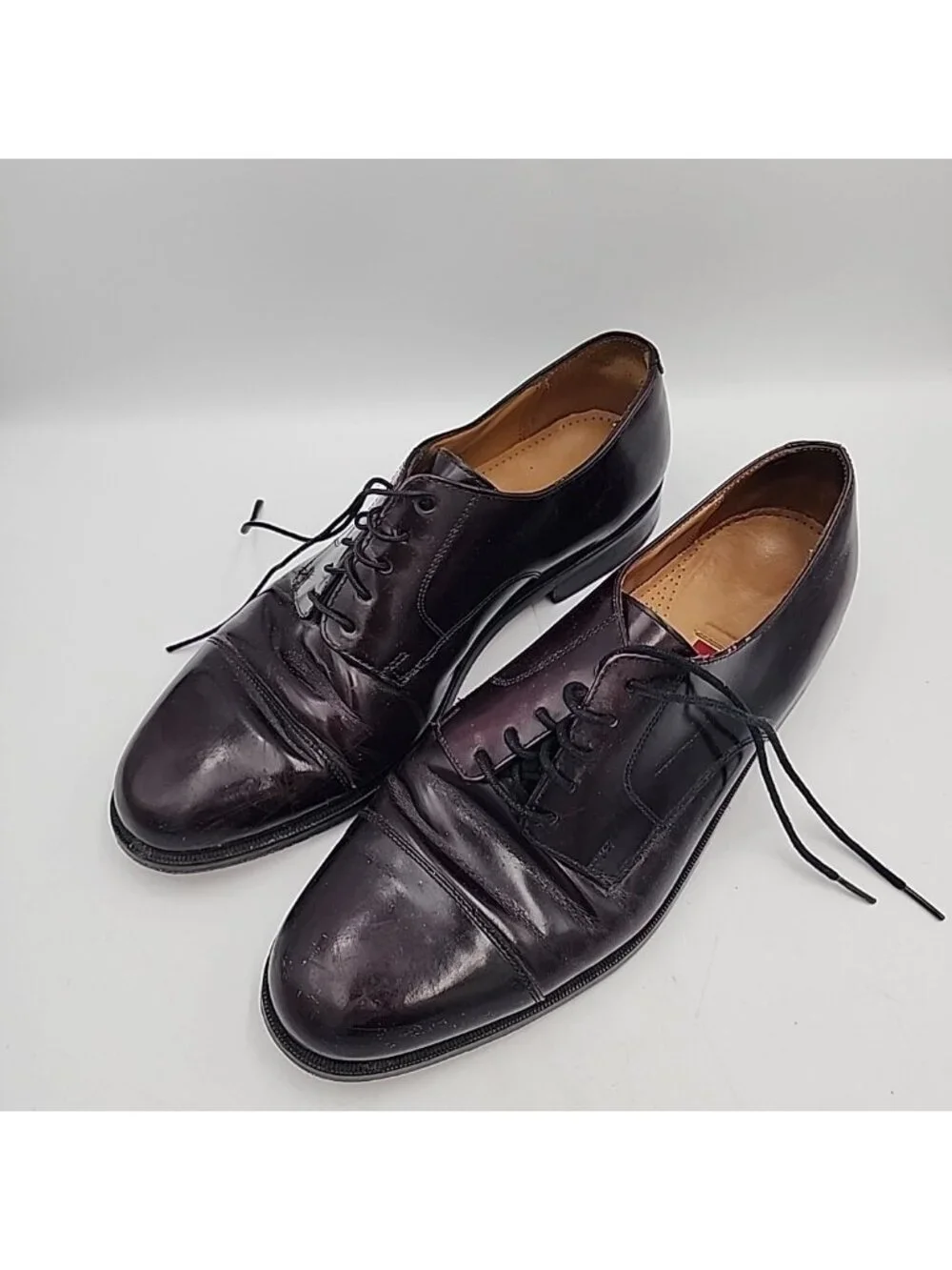 Cole Haan Mens Dress Shoes 10 D Derby Brown Leather Lace Up Almond Toe Formal